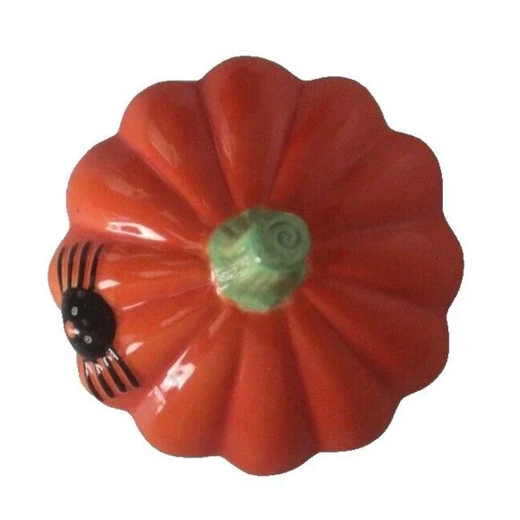 Hallmark Jack-O-Lantern Pumpkin Spider Candy Dish Cookie Jar Halloween Decor - Picture 5 of 7